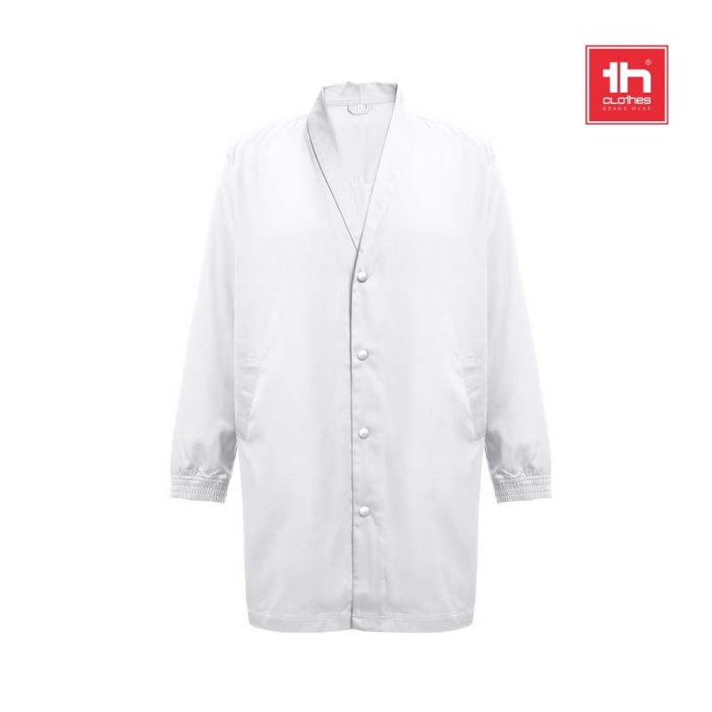 THC MINSK WH. Blouse de travail en coton et polyester. Couleur blanche