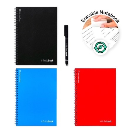 INFINITEBOOK PLAIN A5. Infinitebook avec couverture souple et 15 pages unies pour tableau blanc