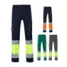 VL ZEUS LARGE. Pantalon stretch multipoches bicolore (240g/m²), en coton (46%), EME (38%) et polyester (16%)