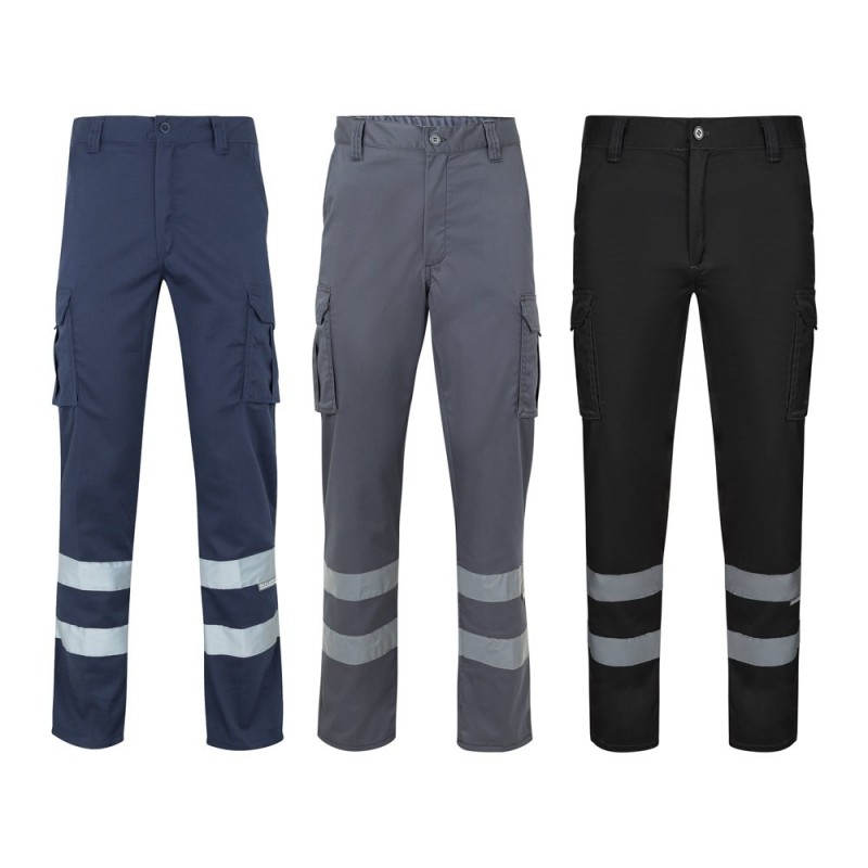 VL DIONYSUS. Pantalon stretch multipoches (240g/m²), en coton (46%), EME (38%) et polyester (16%)