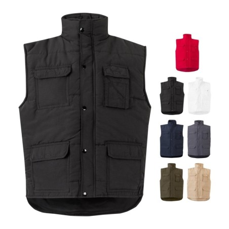 VL MEFITIS. Gilet rembourré multipoches (220g/m²), en polyester (100%)