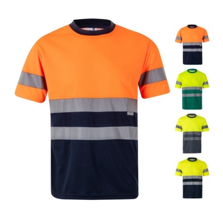 VL BRAHMA LARGE. T-shirt technique bicolore (140g/m²), en polyester (100%)