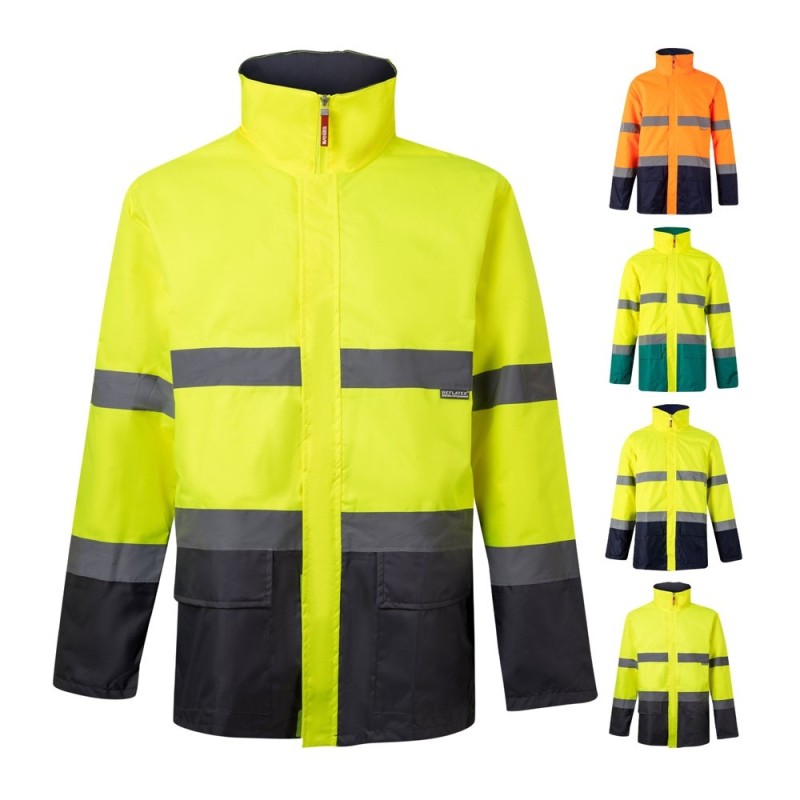 VL THEMIS LARGE. Parka bicolore (190g/m²), en polyester (100%), avec finition PU