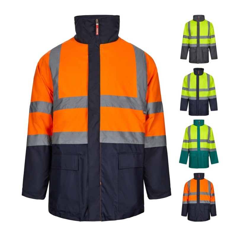 VL JUNO LARGE. Parka 4 en 1 bicolore (180g/m²), en polyester (100%) avec finition PU