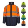 VL JUNO LARGE. Parka 4 en 1 bicolore (180g/m²), en polyester (100%) avec finition PU