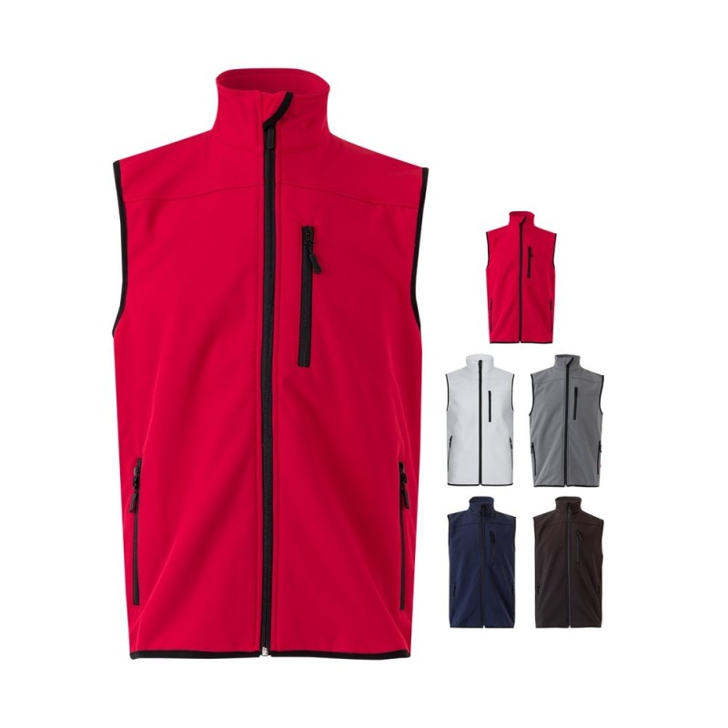 VL VARUNA. Gilet soft shell (280g/m²), avec doublure polaire, en polyester (94%) et élasthanne (6%)