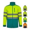 VL HESTIA LARGE. Veste soft shell bicolore (280g/m²), doublée polaire et membrane TPU, en polyester (96%) et élasthanne (4%)