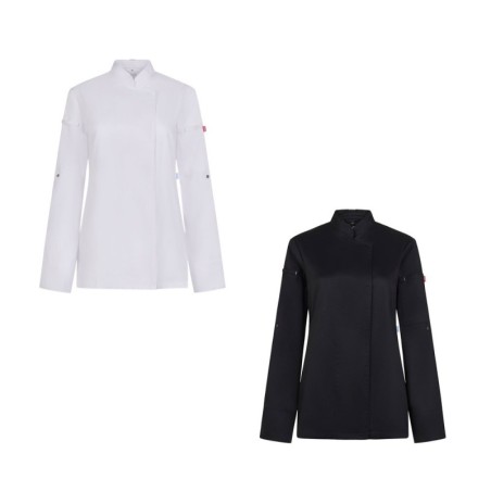 VL THOTH. Veste de cuisine pour femme (190 g/m²) en coton (35 %) et polyester recyclé (65 %)