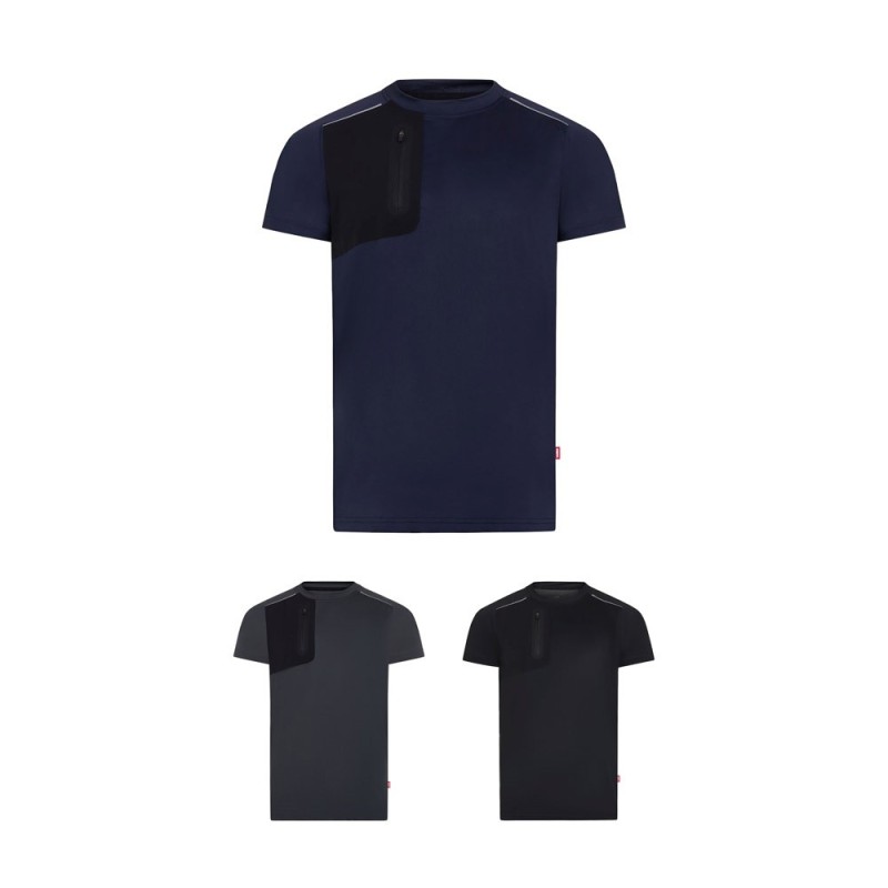 VL RHEA. T-shirt technique gaufré (110 g/m²), composé à 100 % de polyester recyclé