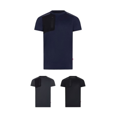 VL RHEA. T-shirt technique gaufré (110 g/m²), composé à 100 % de polyester recyclé