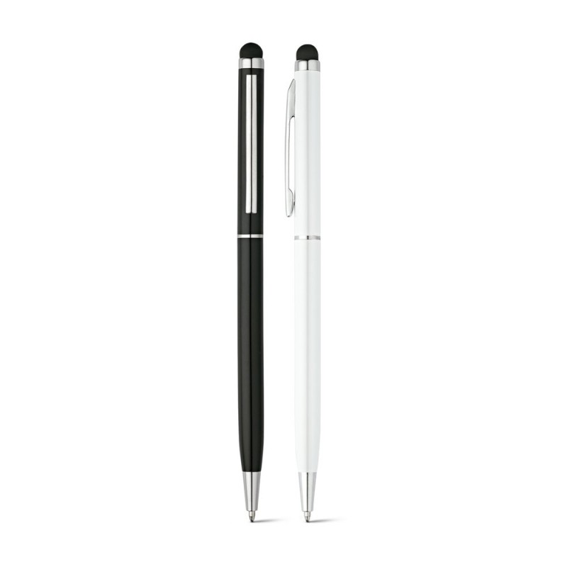 ZOE BK. Stylo à bille en aluminium avec pointe tactile