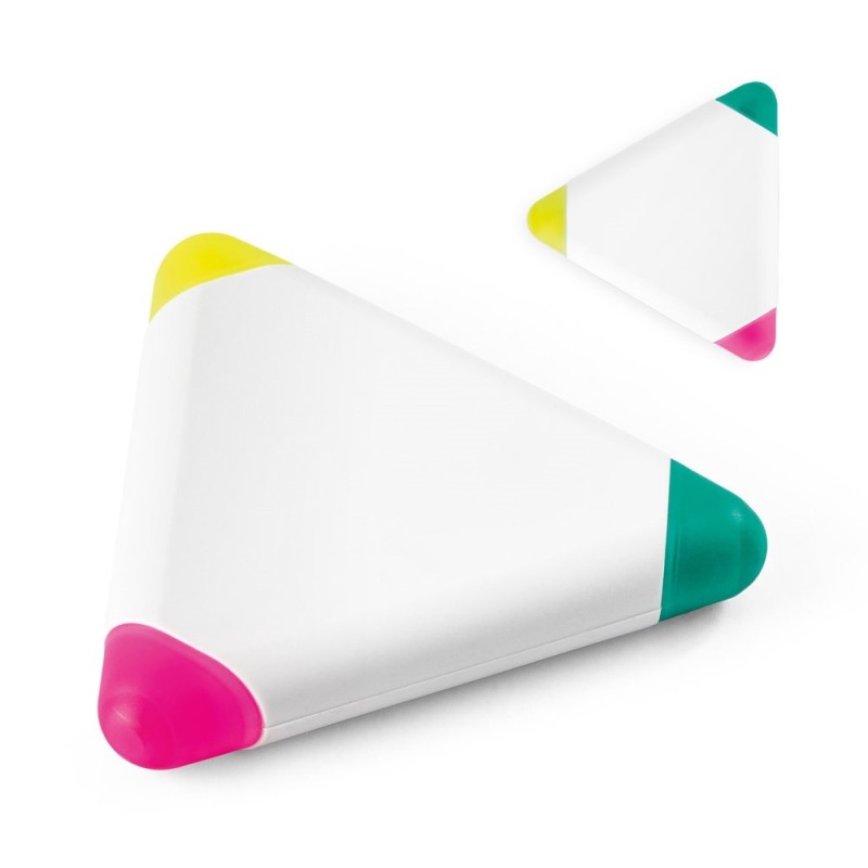 TRIAN. Surligneur en PP en forme de triangle avec 3 couleurs