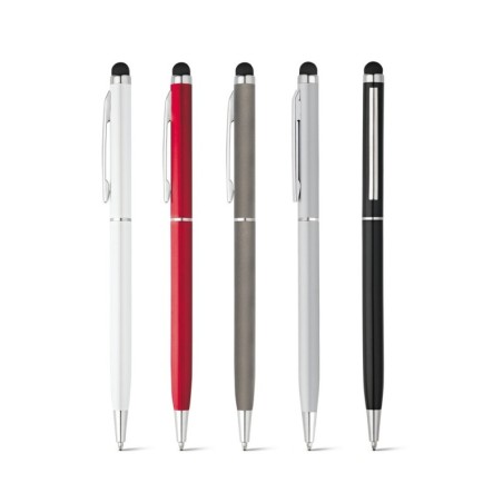 ZOE. Stylo en aluminium avec mécanisme twist et embout tactile