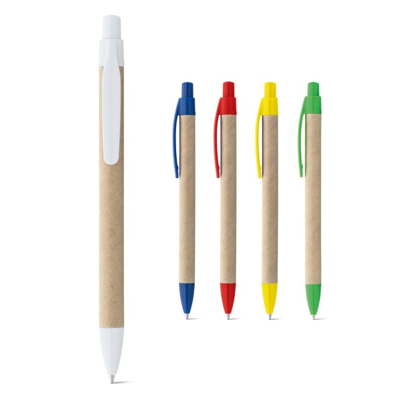 REMI. Stylo à bille fabriqué à partir de papier 100 % recyclé, avec clip