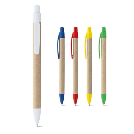 REMI. Stylo à bille fabriqué à partir de papier 100 % recyclé, avec clip