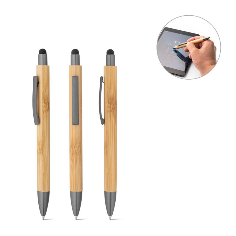 ZOLA. Stylo bille en bambou avec finitions mattes