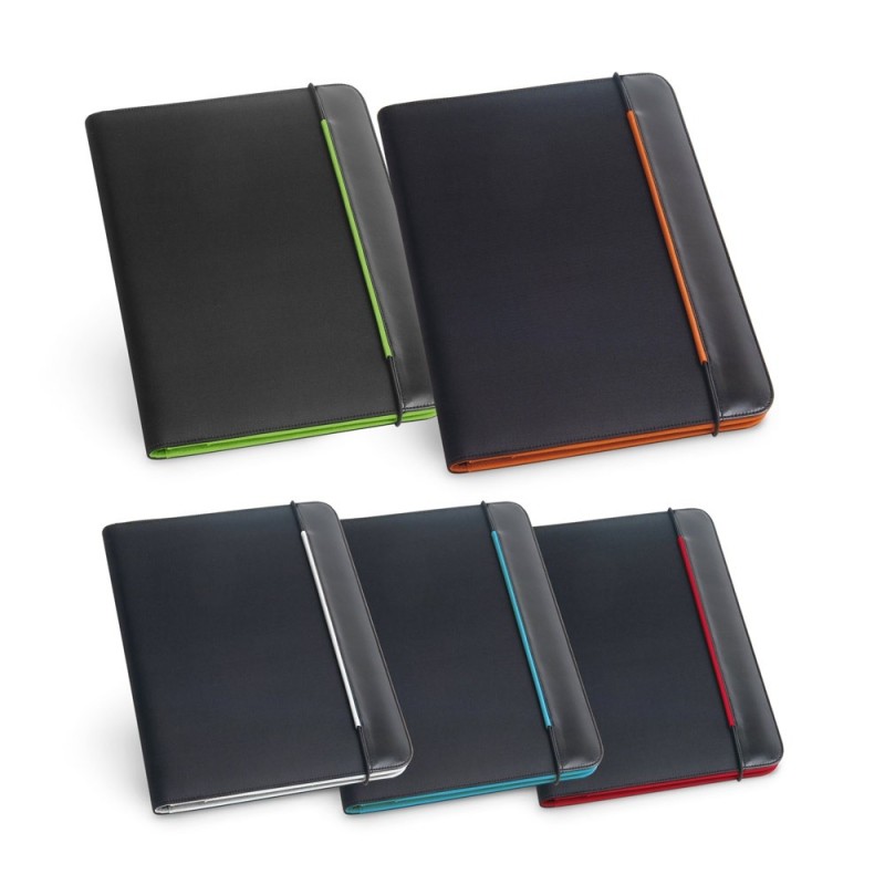 FITZGERALD. Porte-documents A4 en PU et microfibre avec bloc de pages lignées