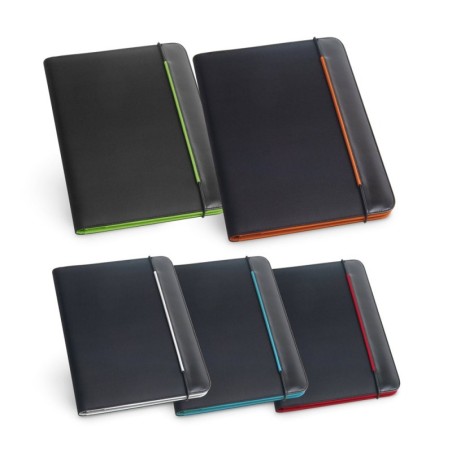 FITZGERALD. Porte-documents A4 en PU et microfibre avec bloc de pages lignées