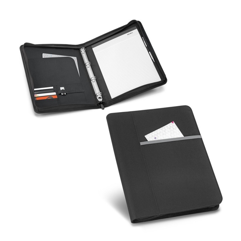 AUSTER. Porte-documents A4 A4 en 600D avec bloc de pages lignées