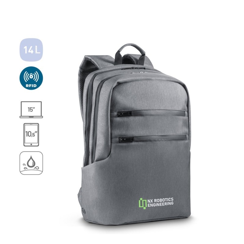 BROOKLYN. Sac à dos pour ordinateur portable 15'' en Nylon 2Tone imperméable