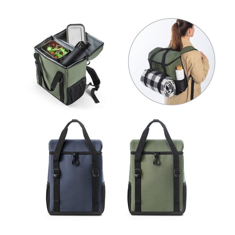 ROMA L. Sac à dos isotherme rembourré en polyester recyclé 600D ripstop 16 L