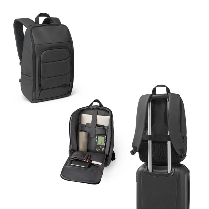 TOULON. Sac à dos pour ordinateur portable en polyester recyclé 600D haute densité 16"