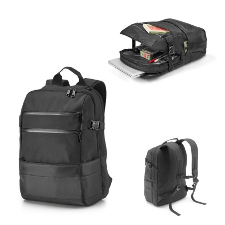 ZIPPERS BPACK. Sac à dos pour ordinateur portable 15.6'' en polyester 300D et jacquard 840D