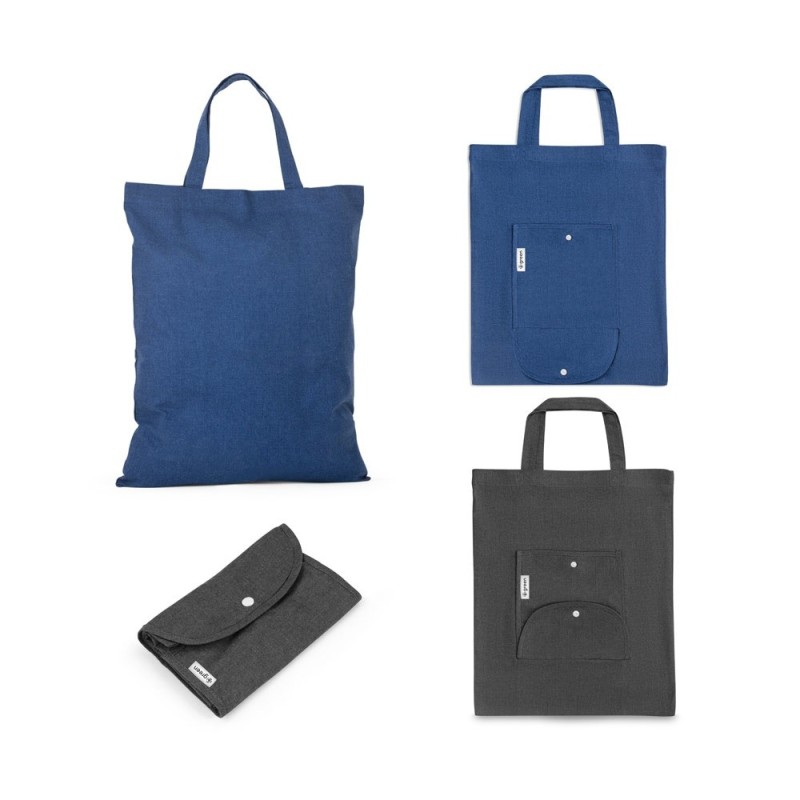 SIENA. Sac pliable en coton (50%), coton recyclé (30%) et polyester (20% rPET) (140 g/m²)