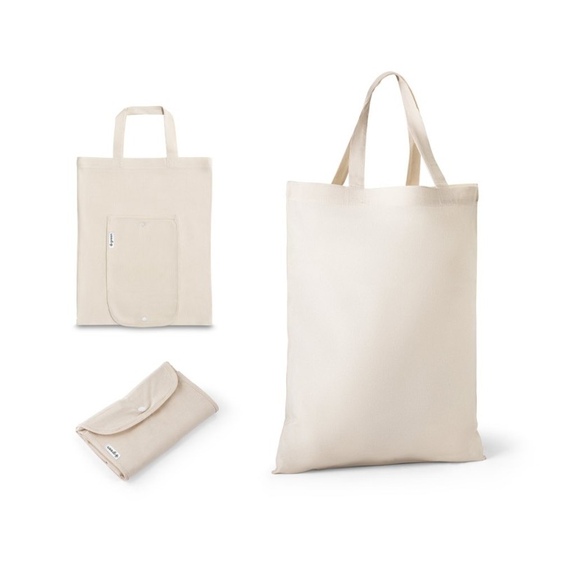 BEIRUT. Sac pliable en coton (50%), coton recyclé (30%) et polyester (20% rPET) (140 g/m²)