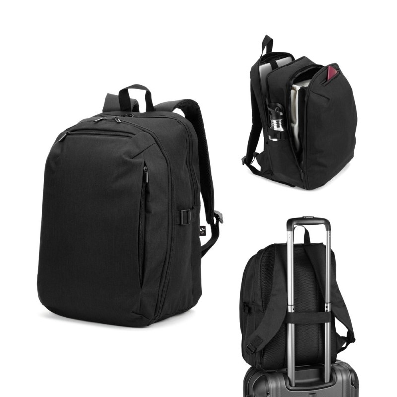UDINE. Sac avec un compartiment à ouverture complète en polyester recyclé haute densité 300D 16 pouces