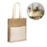 BRAGA. Sac en jute (240 g/m²) avec pochette 100% coton (140 g/m²)