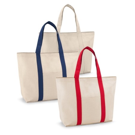 VILLE. Sac en toile 100% coton avec poche frontale et intérieure (280 g/m²)