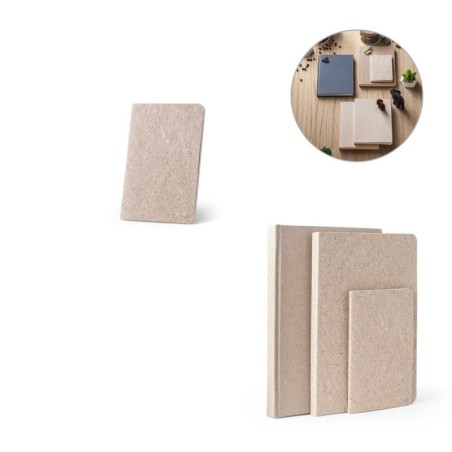 TEAPAD SOFT. Bloc-notes A6 avec couverture souple fabriquée à partir de déchets de feuilles de thé (65%)