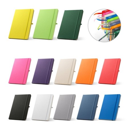 ANNE. Cahier A5 en polyester recyclé (100% rPET) avec pages lignées