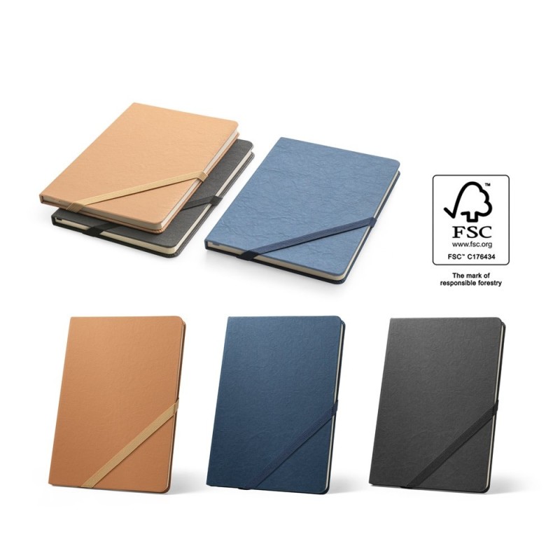 HUXLEY. Carnet A5 à couverture rigide, fabriqué à partir de papier résistant à l'eau