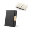 MÁRQUEZ. Cahier A5 à couverture rigide fabriquée à partir de tissu PET 100% recyclé, avec des pages lignées en papier recyclé