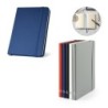 CAMPUS. Cahier A5 à couverture rigide en PU (35% recyclé) avec pages lignées 100% recyclé