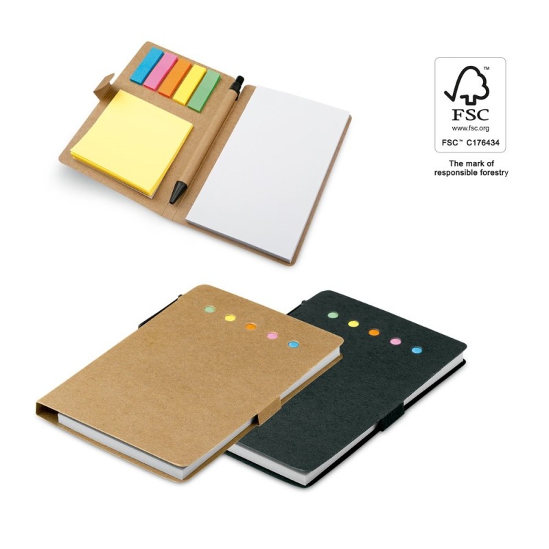 COOPER. Carnet de notes adhésif, 6 types de feuilles autocollantes