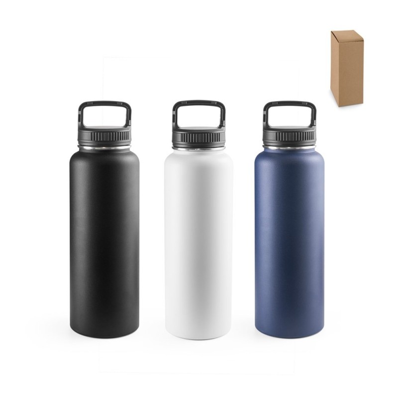SINNER. Bouteille en acier inoxydable recyclé à 90 % d'une grande capacité allant jusqu'à 1200 mL