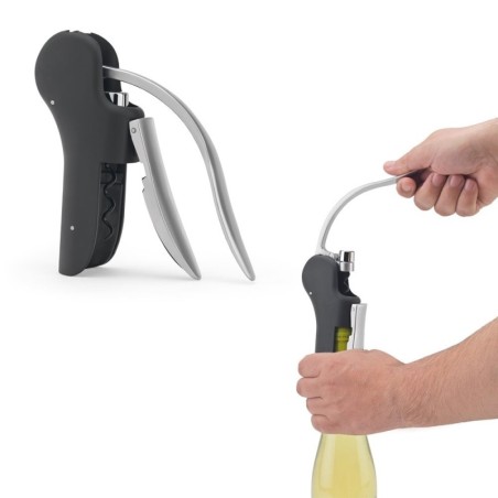 LAGREIN. Tire-bouchon en ABS et zinc avec levier automatique pour une ouverture facile