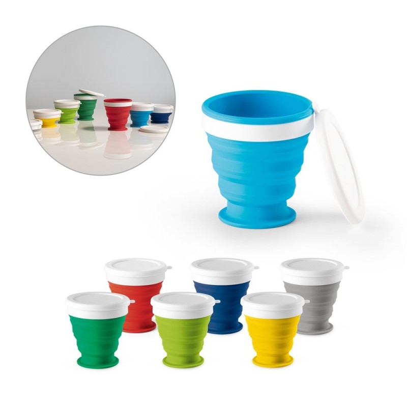 ASTRADA. Verre de voyage pliable 250mL en silicone et PP