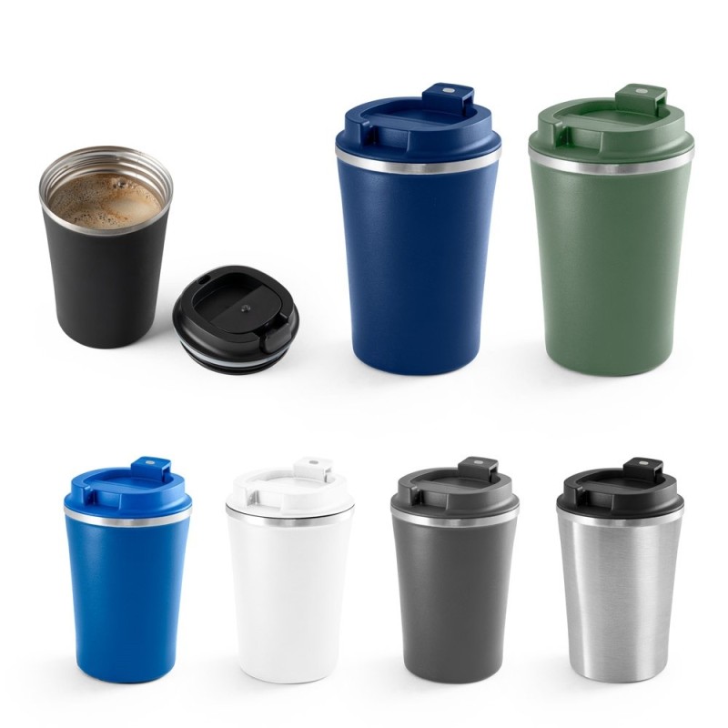 PHELPS. Tasse de voyage 470mL en acier inox et PP