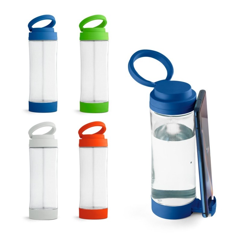 QUINTANA. Bouteille de sport 390mL en verre avec bouchon en PP