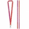 BRIGHTON S. Échantillon imprimé de SET Lanyard SUBLIMATION Long II (20 mm) avec mousqueton à porte de 20 mm