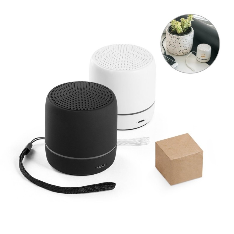 TURING. Haut-parleur portable 3W avec 4h d'autonomie en ABS recyclé (100% rABS)