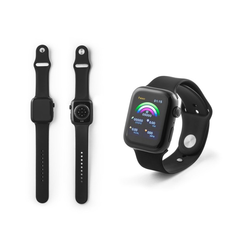 WILES. Smartwatch avec écran 1.85", IPX4, autonomie de 3 jours et bracelet en silicone