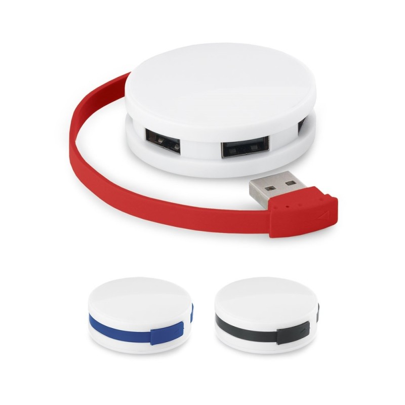 GARDNER. HUB avec câble et 4 ports USB-A en ABS