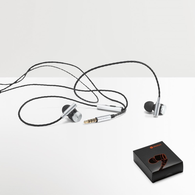 VIBRATION. Ecouteurs avec micro en metal et ABS