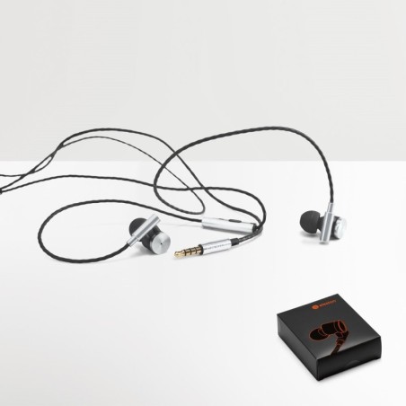 VIBRATION. Ecouteurs avec micro en metal et ABS