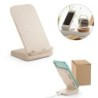 ENGLERT. Support pour smartphone avec chargeur sans fil rapide 10W en ABS recyclé (70 % rABS) et fibre de paille de blé